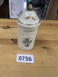 Vintage Lenox Porcelain Saffron Spice Jar