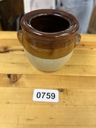 Vintage Stoneware Brown Crock