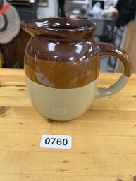 Vintage Stoneware Brown Pitcher