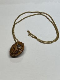 Vintage Costume Jewelry Necklace Lot  Beaded, Carved Pendant & Gold-Tone Chains
