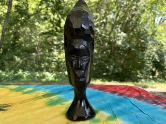 Carved Head Statue Art