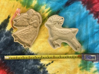 Set Of 2 Brown Bag Cookie Art Molds (1986 & 1992)