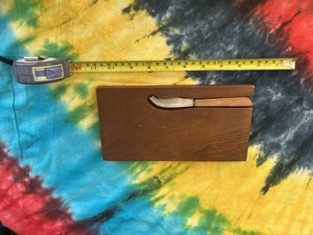 Vintage Cheese Board With Knife