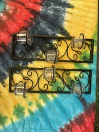 Set Of 2 Tea Light Wall Decor