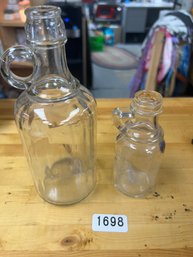 Lot Of Two Glass Bottles