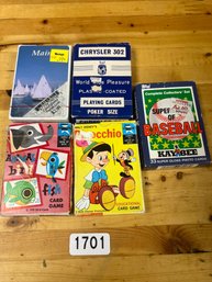 Lot Of 5 Cards Card Games Vintage