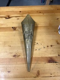 Vintage Brass Embossed Wall Mount Match Holder