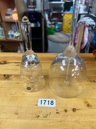 2 Glass Bells One Made In W. Germany