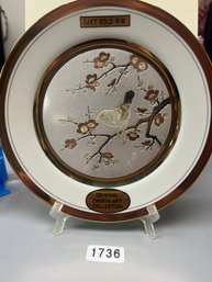 24kt Gold Rim Original Chokin Art Plate