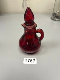Avon Ruby Coloered Caraf With Stopper