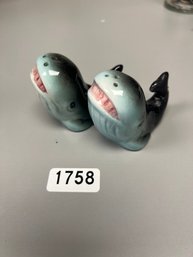 Whale Salt And Pepper Shakers