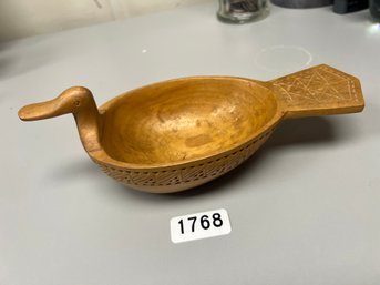 Carved Duck Bowl From Yugoslavia
