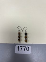 Sterling Silver Tigers Eye Earrings