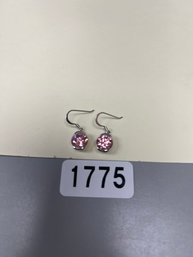 Sterling Silver 925 With Large Pink Accents