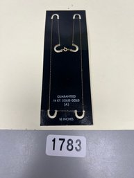 Solid 14kt Gold Necklace