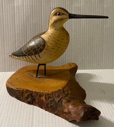 Harry V. Shourds Shorebird Decoy 1969 Signed On Base - Seaville,NJ