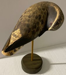 Charl Green Signed Black Belly Plover Shorebird Decoy Dated 1970, Brooklyn, Michigan - See Wing Tip Repair