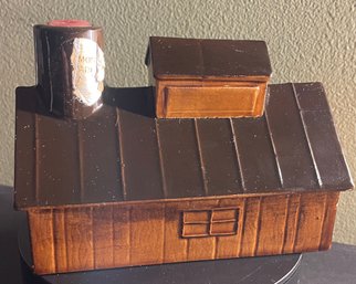 Antique Wax Sealed Pottery Maple Syrup Jug Log Cabin / Sugar-house Vermont Signed 'SSS'