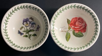 2 Portmeirion Dessert Bowls - Botanic Garden - 5' Dia.