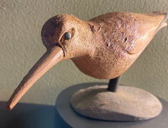 D.A. Kaufman, E. Weymouth Mass. Yellowlegs Shorebird Folk Art Decoy - 8'w X 3 3/4'T