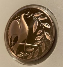 1978 Alan Grow Franklin Mint Bronze Peace PAX Medal Christmas Card Gift Coin - Mint Sealed