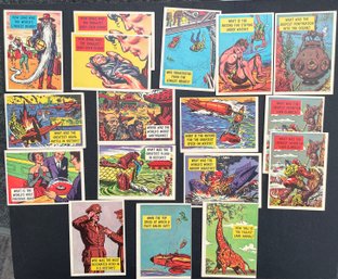 Vintage Topps 1957 Isolation Booth Card Lot Of 17 Cards W/some Duplicates