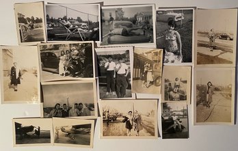 Vintage Mid Century Pictures Of People With Their Automobiles And Airplanes