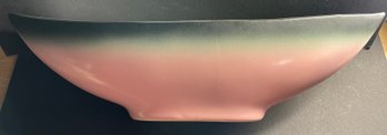 MCM Stanford Sebring Pottery Atomic Canoe Shaped Console Centerpiece Pink & Blue Hues - 13'