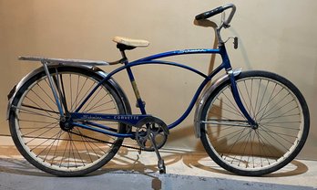 SCHWINN CORVETTE Bicycle - Blue - 1950s-60s