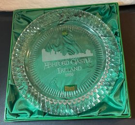 Vintage Limited-Edition Ashford Castle Collection Irish Crystal Plate - 1986 W/Certificate Of Authentication