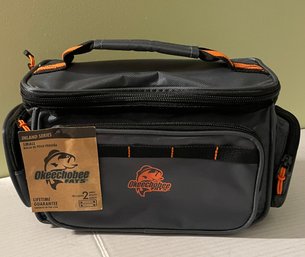 Brand New Okeechobee Fishing Tackle Bag With Plastic Inserts For Lures Etc.