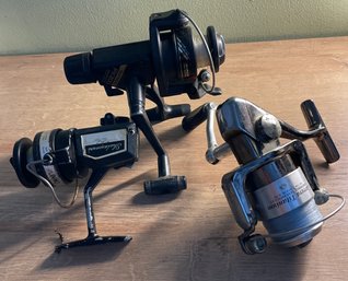 3 Spinning Reels - SHIMANO, SHAKESPEARE, CARERRA TITANIUM