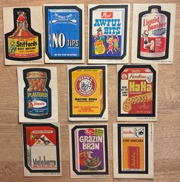 1973-1974 Era Wacky Packages Stickers Lot Of 10