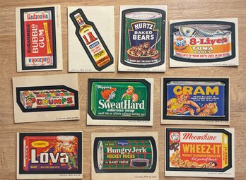 1973-1974 Era Wacky Packages Stickers Lot Of 10