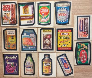 1973-1974 Era Wacky Packages Stickers Lot Of 14