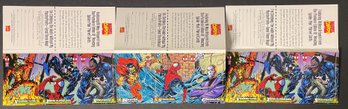 Lot Of 3 Spider-Man Lizard Etc. 1994 Fleer Marvel Masterprints Uncut Sheet Trading Cards PROMOS