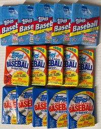 LOT #2 Of Unopened Vintage TOPPS Baseball Card Packs - 5 Each Of 1986, 1988, 1992