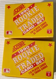 (2) 1990 Score Rookie & Traded MLB Baseball Sealed Factory Box Sets