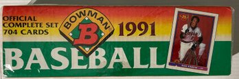 1991 Bowman Baseball Official Complete Set - 704 Cards - Factory Sealed Box