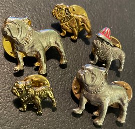 Lot Of Five Vintage MACK TRUCK Bulldog Pins Collection