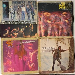 Lot Of 4 Vinyl Records: PAUL BUTTEFIELD, TEN WHEEL DRIVE, ELECTRIC FLAG, NEIL YOUNG