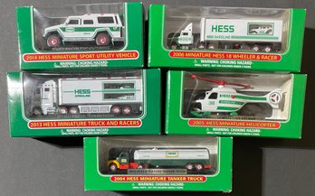Lot Of 5 HESS Miniature Vehicles New In Box