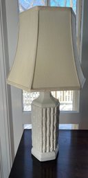 White Ceramic Bamboo Lamp