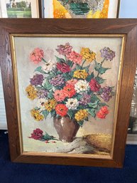 Floral Bouquet Painting Signed A Dokma