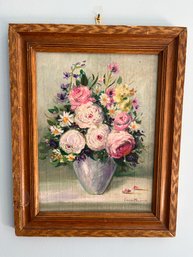 Painting Of Flowers In A Vase By Louise Minervini