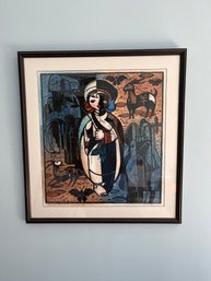 Yunnan School Chinese Wood Prints Wan Qianglin