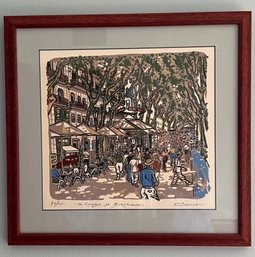 Limited Edition Print, Street In Barcelona, Signed