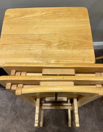 3 TV Tables Plus Stand