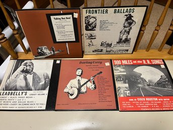 Vinyls: Woody Guthrie, Cisco Houston, LeadBelly, Pete Seeger, Darling Corey