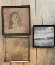 3 Vintage Watercolors